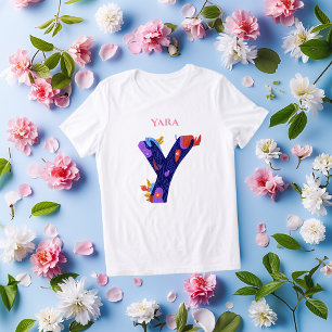 Monogram - Letter Y Colourful and Artistic Birthda Tri-Blend Shirt