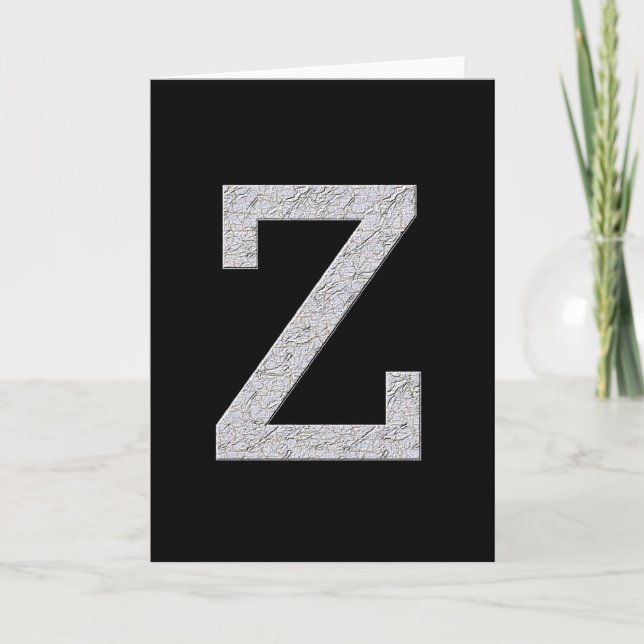 Monogram Letter Z Card (Front)