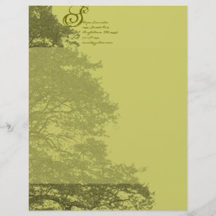 Monogram Letterhead Lime Tree Design