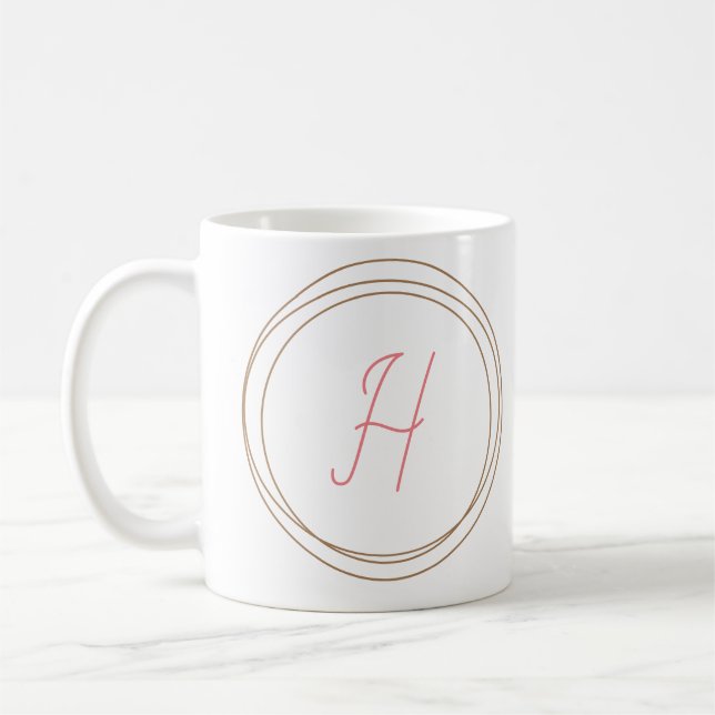 Monogram Lettter "H" Mug (Left)