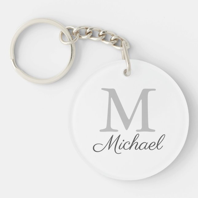 Monogram light fog keychain (Front)