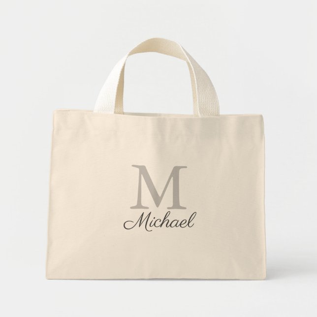 Monogram light fog mini tote bag (Front)