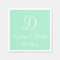 Monogram Light Mint Exclusive Colourful Paper Napk