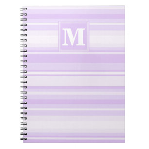 Monogram lilac stripes notebook