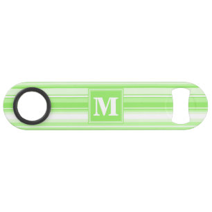 Monogram lime green stripes