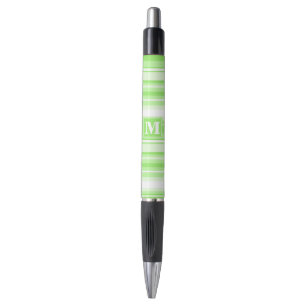 Monogram lime green stripes