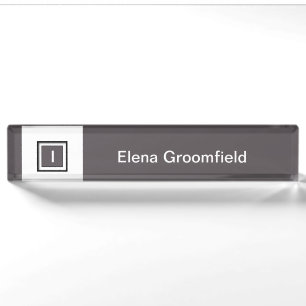 Monogram Liver High End Colour Matched Nameplate