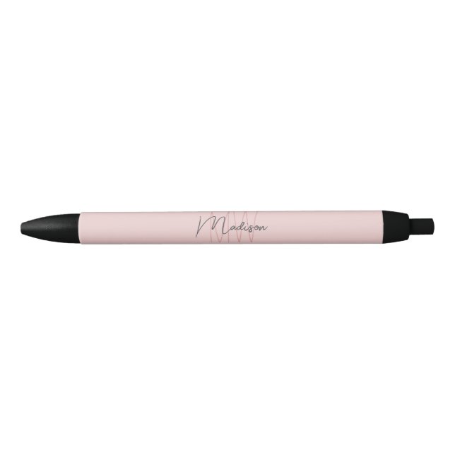 Monogram Logo Bakery Business Black Ink Pen (Front)