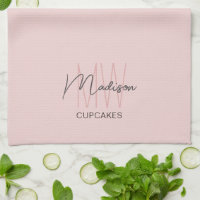 Monogram Logo Bakery Pink