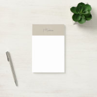 Monogram Logo Beige Modern Minimalist