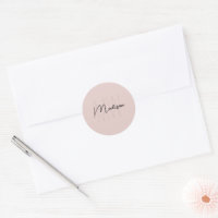 Monogram Logo Blush Pink Modern Minimalist