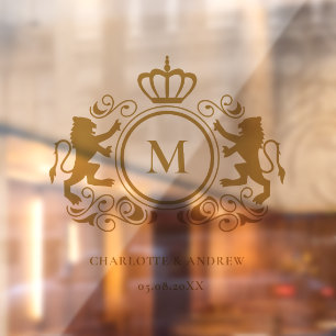 Monogram Logo, Crest, Lion, Wedding