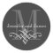 Monogram Logo Names Wedding Stickers Charcoal
