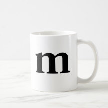 Monogram lower case initial modern typography