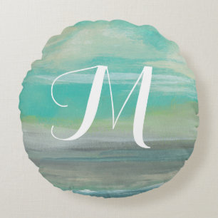 Monogram   Lowland Beach I Round Cushion
