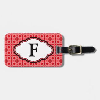 Monogram Luggage Tag - O's - Red