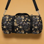 Monogram Luxury Black Rose Floral Pattern Duffle Bag<br><div class="desc">Monogram Luxury Black Gold Rose Floral Pattern Duffle Bag Gym Bag features a modern luxury black and gold rose pattern. Add your custom monogram,  name or text for a fabulous gift for family and friends. Created by Evco Studio www.zazzle.com/store/evcostudio</div>