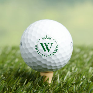 Monogram Luxury Golf Royal Crown Stars Green Balls