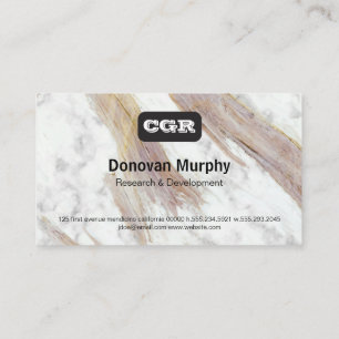 Monogram Luxury Marble Business Card