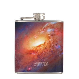 Monogram, M106 Spiral Galaxy, Canes Venatici Hip Flask
