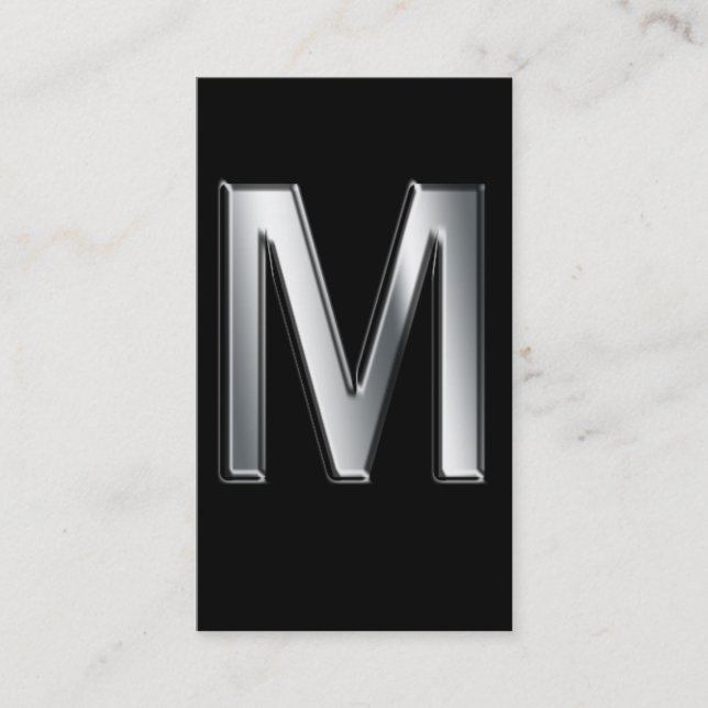 Monogram m business cards (Front)