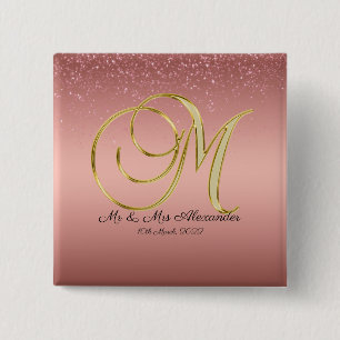 Monogram M Button
