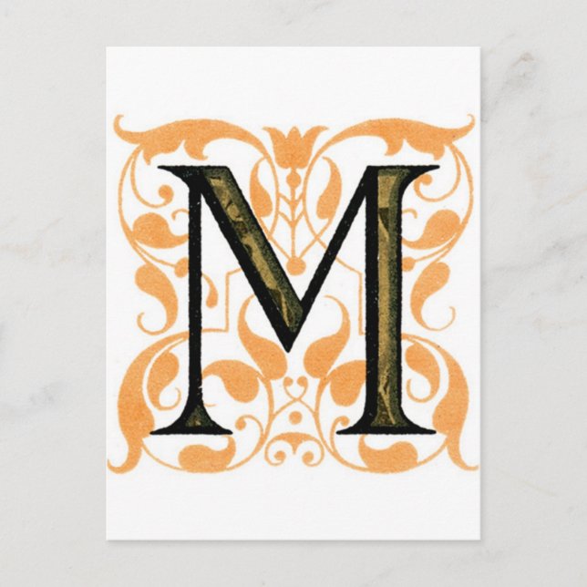 Monogram M Postcard (Front)
