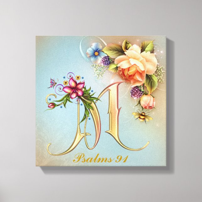 Monogram M Premium Wrapped Canvas (Gloss) (Front)