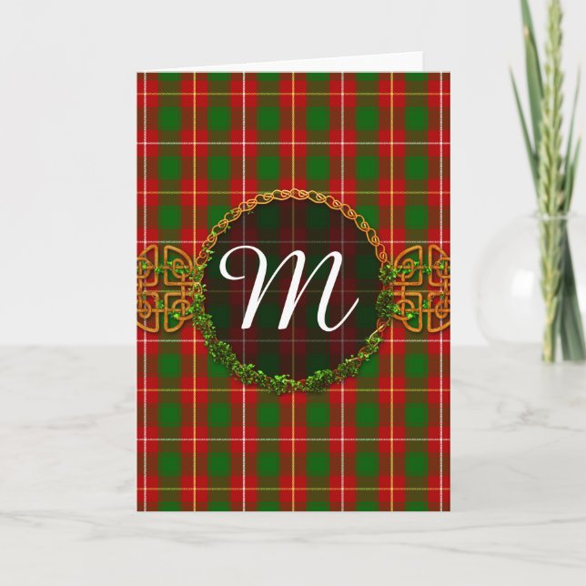 Monogram MacFie Tartan Note Card (Front)
