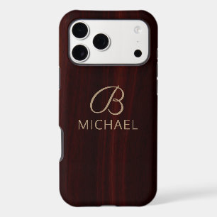 Monogram Mahogany Wood Timber Personalised Name