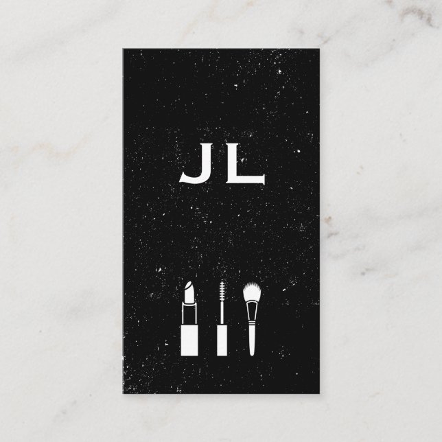 Monogram / Makeup and Beauty Business Card (Front)