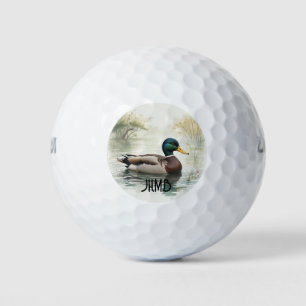 Monogram Mallard Duck Bird Nature Animal Golf Balls