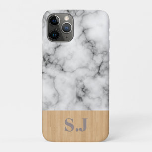 Monogram Marble and Wood Pattern Case-Mate iPhone Case