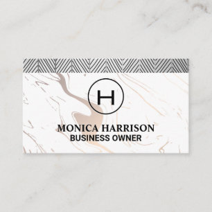 Monogram Marble Business Card