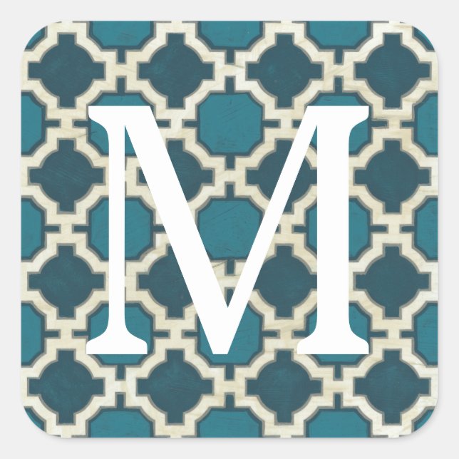 Monogram | Market Motifs VI Square Sticker (Front)
