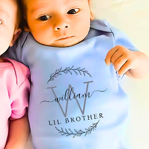 Monogram Matching Little brother Baby Bodysuit