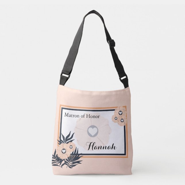 Monogram Matron of Honour Wedding Crossbody Tote (Front)