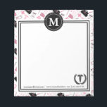 Monogram - Medical Design - Pink Notepad<br><div class="desc">Monogram medical pattern design Notepad ready for you to personalise. 📌If you need further customisation, please click the "Click to Customise further" or "Customise or Edit Design"button and use our design tool to resize, rotate, change text colour, add text and so much more.⭐This Product is 100% Customisable. Graphics and /...</div>
