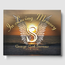 Monogram Memorial Guest Book
