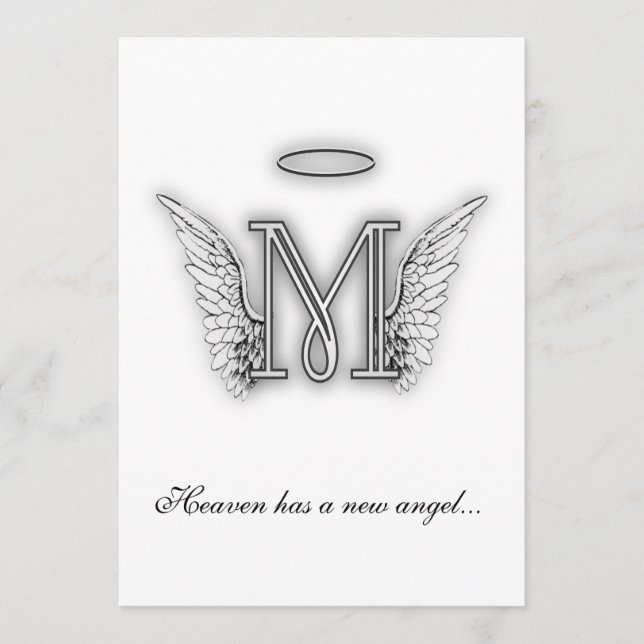 Monogram Memorial Tribute Letter M Programme (Front)
