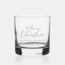 Monogram Merry Christmas black