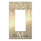 Monogram Metallic 14k Brass Gold Dripping Glitter