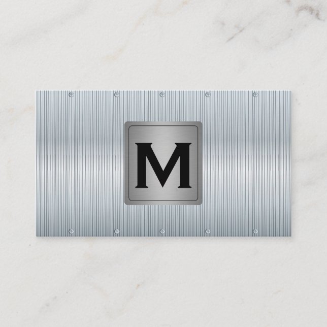Monogram | Metallic Background Business Card (Front)