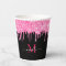 Monogram Metallic Hot Pink Dripping Glitter Black 