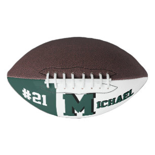 Monogram Michigan State Spartans Green & White Football