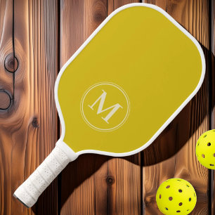 Monogram Mid-Century Solid Dark Lemon Colour Pickleball Paddle