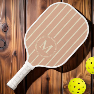 Monogram Mid-Century Striping Sweet Peach Colour Pickleball Paddle