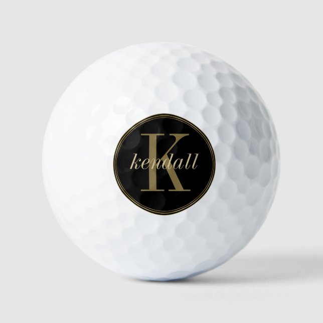 Monogram Midnight Gold ID938 Golf Balls (Front)