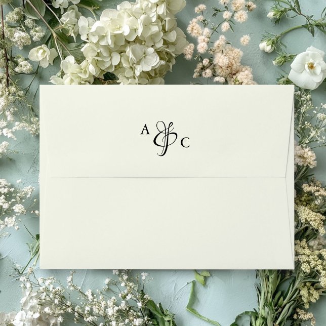 Monogram Minimal Elegant Ampersand Envelope (Monogram Minimal Elegant Ampersand Light-Green Envelope)