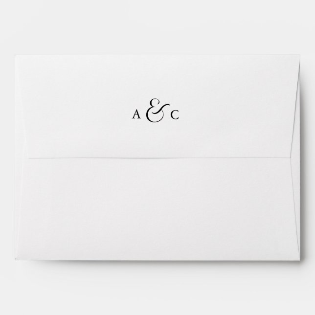 Monogram Minimal Elegant Ampersand Envelope (Back (Top Flap))